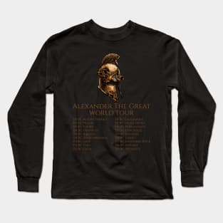 Alexander The Great World Tour - Ancient Greek Steampunk Helmet Long Sleeve T-Shirt